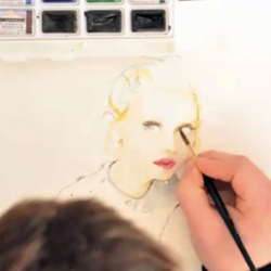 A short time-lapse film of artist Danny Roberts painting Elle Fanning.