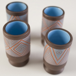 Mezcal sippers handmade by Vicente Hernandez in Oaxaca, Mexico. Find them via JM Drygoods in Austin. 