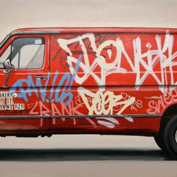 Kevin Cyr paints incredibly detailed portraits of delivery vehicles and reminds us to look for beauty in the most mundane places.