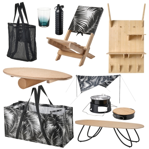 IKEA x World Surf League KÅSEBERGA Collection has so many tempting pieces... such good black and white, cork, woody mixes with minimal designs in this limited edition collection.