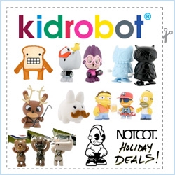 NOTCOT Holiday Deal ~ here's another update! 20% off at Kidrobot with the code "KRNOTCOT" ~ see all the details in the coupon book (not good on sale, previously ordered, etc) I totally want some owls :)