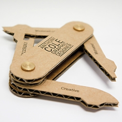 Stunning cardboard-made 'business army knife' by New Zealand designer Anthony Cole.