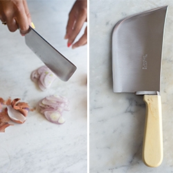 Pallarès Solsona Cleaver - Boxwood handle & Stainless Steel. Crafted by Pallarès-Solsona in Solsona, Spain. An QUITOKEETO exclusive.