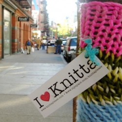 knitta please (knit-graf) as featured on inhabitat.  find out more about houston's knitted street-art.