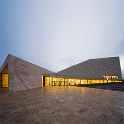 Kodály Centre by Hungarian architects Építész Stúdió contains a concert hall and conference centre in Pécs, Hungary.