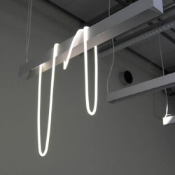 Deformed neon tube light by Pernilla Jansson.  