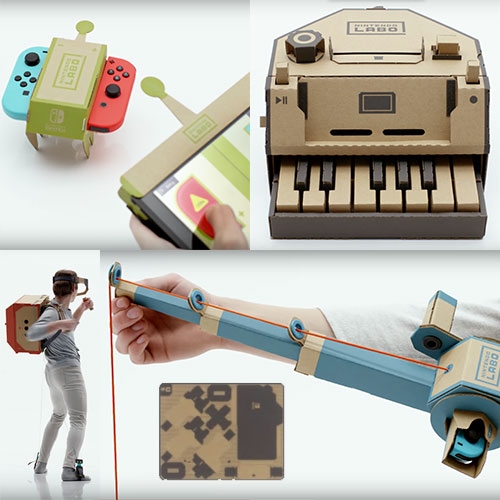 Nintendo Switch LABO! Amazing variety of (customizable with coloring) cardboard add ons for the Switch coming 4.20.18.