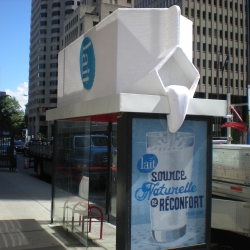 Nolin BBDO and Touché! PHD have created a giant milk brick to promote the canadian milk.