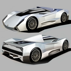 The Lamborghini Le Mans Concept is a design study of an extreme single-seater sportscar with a design inspired by the diamond cuts. It was created by Mexican Daniel Chinchilla Ochoa.