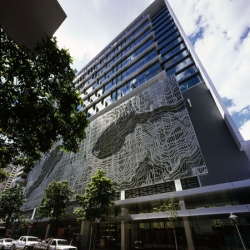 'Landlines' is an amazing screen for a carpark building in Brisbane by Urban Art Projects.  The screen displaying the city of Brisbane in contoured map.