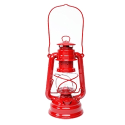 Fuerhand Lantern - made entirely in Germany since the 1930s - wick, glass and all - and they're known for their dependable quality. So beautiful in red!