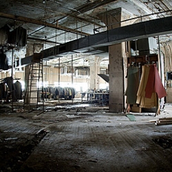 A look at the abandoned Lebow Clothing Factory in Baltimore, MD, with assistance from a fisheye lense.