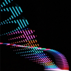 Experimental long exposure photography with LEDs programmed to make patterns with movement. By David Cruz.