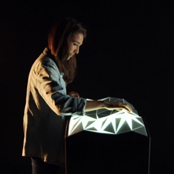 Light Form by Mathieu Rivier is a surface with multi-touch visualizations. The result is a simple, yet powerful interaction with the 3d surface. 