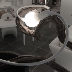 ‘After dinner & After lunch’ by Henning Rekdal Nielsen, Maria Berndtsson, Hans A. Huseklepp and Sebastian Jansson is a smart lighting with the cord or I must say a cord light that at first glimpse makes you feel like snake crawling.