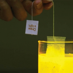 great idea!!, tea bag lights! just dip it on water and light up any place, designed by wonsik chae