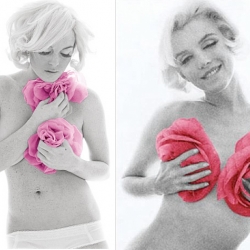 A side by side comparison of Bert Stern's original 1962 shots of Marilyn Monroe and his 2008 shots of Lindsay Lohan for New York magazine, along with some backstage shots and links.