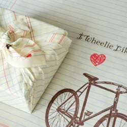 Chewing the Cud has reusable fabric gift wrap, great idea!