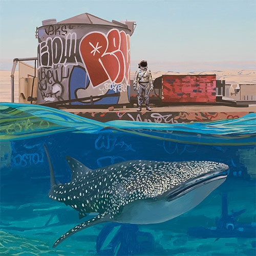 Scott Listfield "Whale Shark" Print for Pangea Seed! 20 x 20 Inches. Limited Edition of 50. Signed & numbered. 