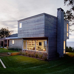 Orient House by Ryall Porter Sheridan Architects. Sited above the Long Island Sound, this project aims to float above the site.