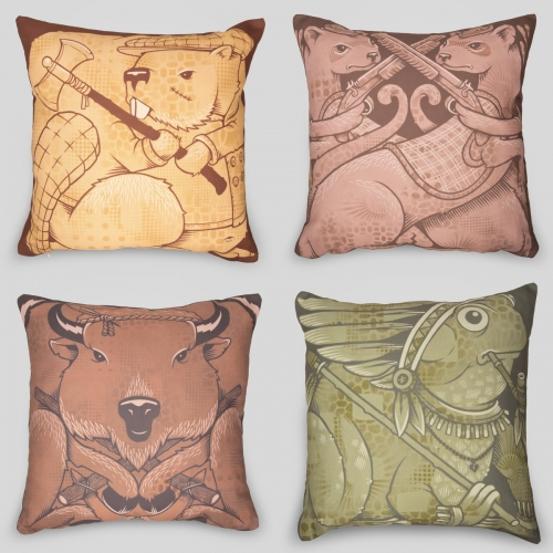 New York Animal Gang Pillows by Jeremy Fish at Upper Playground!