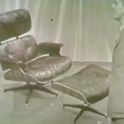 Charles & Ray Eames show their then-new lounger on the Arlene Francis "Home" show broadcast on the NBC television network in 1956.
