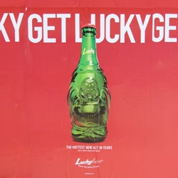 Looks like Lucky Drink Co is bringing their green Buddha  Bottled Beer to NYC.