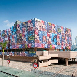 Louis Vuitton's  new show at Hong Kong Museum of Art begins May 22. 'A Passion for Creation' comes during the 17th French May Arts Festival The facade of the museum is 'wrapped' with the 'After Dark' series by Richard Prince.