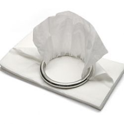 Banish tissue boxes forever by removing tissues and placing this metal ring on top. [Editor's Note: from 2003 this toro tissue rung of Scott Christensen is already a design icon]