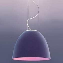 Nur Meta light by Ernesto Gismondi for Artemide. Utilizing Artemide's patented Metamorfosi technology, users can customize ambient light color to create a specific mood by adjusting the intensity of the dichroic RGB filters via remote control.