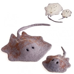 Adorable Felted Manta Rays Handmade in Nepal! From Branch (don't forget the NOTCOT coupon!)