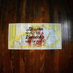 'Heaven Must Be A Kentucky Kind Of Place' Vintage Highway Map Prints by Tim Jones