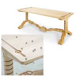 Marbelous, the playful marble woody desk by Ontwerpduo