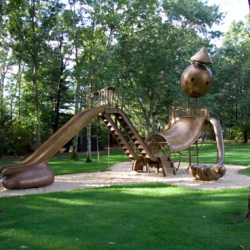 Awesome private commission of a Tin Man playground by Tom Otterness