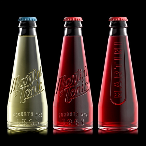 Martini & Tonic - stunning new bottles/packaging by Stranger & Stranger!