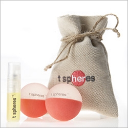 T Spheres ~ massage balls you can use on yourself (or against a wall or with a friend) ~ aromatherapy and massage on the go! 