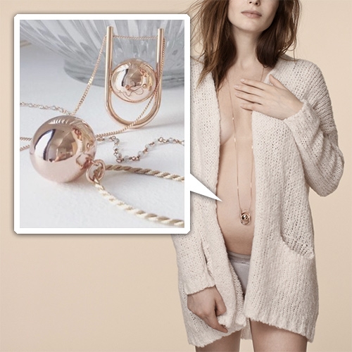 Ilado Paris Maternity Jewelry - The maternity necklace, also known as the “Harmony Ball” or "Angel Caller" was traditionally worn by Mayan mothers. Legends tells us that its soft, crystalline chime would call a guardian angel to watch over them.