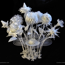 "Mazzo di Fiori" 3D printed Floral Filigree Series by Joshua Harker.  Celebrating the harmony & beauty of opposite & opposing forces.