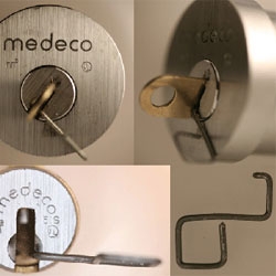 Medeco M3 locks can be picked with a paperclip...