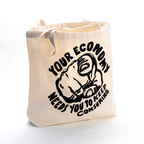 "Your economy needs YOU to keep consuming" - Adbuster's "Uncle Jam" Canvas Bag is a nice cheeky reminder this time of year - which is extra weird with 2021 Halloween, Thanksgiving, Hanukkah, + Christmas shopping being pushed so hard, so early.