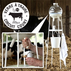 "Vache A Lait" by 5.5 Design Studio for La Milk Factory is a lovely project to reconnect people with where milk comes from. There's "The Domestic Cow" dispenser and "The Milking Glass"