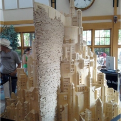 Minas Tirith from Lord of the Rings made entirely from matchsticks?  This amazing homage, taking years of painstaking work by Patrick Acton is a real labor of love.
