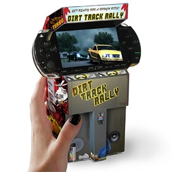 Mini arcade cabinets for your Sony PSP portable, courtesy of Suck UK.