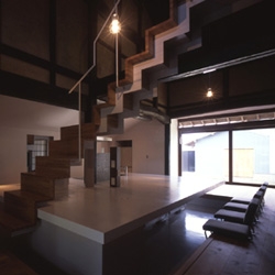 A great renovation inside a 120-year-old Japanese house not far from Kyoto done by a young Tokyo-based architect Chikara (means 'power') Ono.