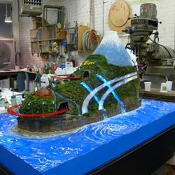 Amsterdam Worldwide builds a giant sneaker featuring Mount Fuji and other Japanese landmarks for Onitsuka Tiger's 60th birthday