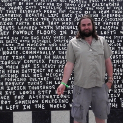 The Mural of Memorable Moments in Dance - poetry installation by Daniel Patrick Helmstetter at The Governors Ball 2011 - with time lapse video by James Ogle.
