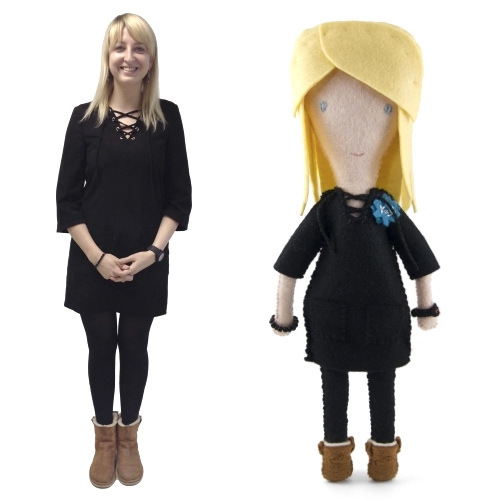 MOO.com enlists the 'feltician' Eleni Creative to turn 100 employees into dolls for their work anniversaries. 