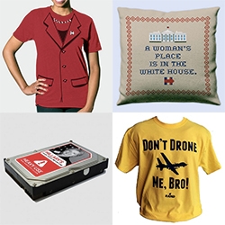 NYTimes looks at the Presidential hopefuls' swag shops... Hillary Clinton and Rand Paul are definitely getting the most creative with theirs. 
