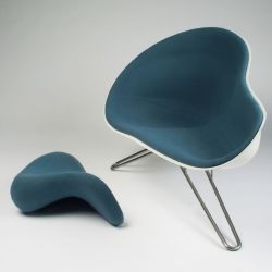 Danish designer Hanne Kortegaard created The Mussel chair as her graduation project from the Danish Design School in Copenhagen.