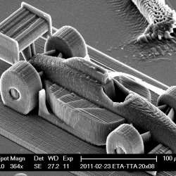 Researchers at the Vienna University of Technology have managed to perfect 3D printing at the nanoscale. What may look like a grain of sand to the human eye, could in fact be a detailed racing car model.